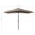 Umbrelă de soare cu stâlp din oțel & LED-uri, gri taupe, 2x3 m GartenMobel Dekor