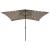 Umbrelă de soare cu stâlp din oțel & LED-uri, gri taupe, 2x3 m GartenMobel Dekor