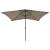 Umbrelă de soare cu stâlp din oțel & LED-uri, gri taupe, 2x3 m GartenMobel Dekor