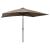 Umbrelă de soare cu stâlp din oțel & LED-uri, gri taupe, 2x3 m GartenMobel Dekor