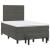 Pat box spring cu saltea, gri închis, 120x200 cm, catifea GartenMobel Dekor