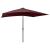 Umbrelă de soare cu stâlp din oțel & LED-uri, roșu bordo, 2x3 m GartenMobel Dekor