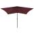 Umbrelă de soare cu stâlp din oțel & LED-uri, roșu bordo, 2x3 m GartenMobel Dekor