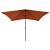 Umbrelă de soare cu LED-uri & stâlp din oțel, cărămiziu, 2x3 m GartenMobel Dekor
