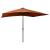Umbrelă de soare cu LED-uri & stâlp din oțel, cărămiziu, 2x3 m GartenMobel Dekor