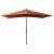 Umbrelă de soare cu LED-uri & stâlp din oțel, cărămiziu, 2x3 m GartenMobel Dekor