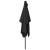 Umbrelă de soare cu stâlp din oțel & LED-uri, negru, 2x3 m GartenMobel Dekor