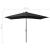 Umbrelă de soare cu stâlp din oțel & LED-uri, negru, 2x3 m GartenMobel Dekor