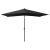 Umbrelă de soare cu stâlp din oțel & LED-uri, negru, 2x3 m GartenMobel Dekor