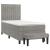 Pat continental cu saltea, gri deschis, 80x200 cm, catifea GartenMobel Dekor