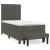 Pat box spring cu saltea, gri închis, 80x200 cm, catifea GartenMobel Dekor