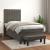 Pat box spring cu saltea, gri închis, 80x200 cm, catifea GartenMobel Dekor