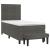 Pat box spring cu saltea, gri închis, 80x200 cm, catifea GartenMobel Dekor