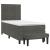 Pat box spring cu saltea, gri închis, 90x200 cm, catifea GartenMobel Dekor