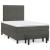 Pat box spring cu saltea, gri închis, 120x200 cm, catifea GartenMobel Dekor