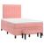 Pat box spring cu saltea, roz, 120x200 cm, catifea GartenMobel Dekor