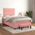 Pat box spring cu saltea, roz, 120x200 cm, catifea GartenMobel Dekor