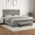 Pat box spring cu saltea, gri deschis, 160x200 cm, catifea GartenMobel Dekor