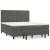 Pat box spring cu saltea, gri închis, 160x200 cm, catifea GartenMobel Dekor