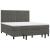 Pat box spring cu saltea, gri închis, 180x200 cm, catifea GartenMobel Dekor