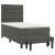 Pat box spring cu saltea, gri închis, 90x190 cm, catifea GartenMobel Dekor