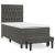 Pat box spring cu saltea, gri închis, 90x200 cm, catifea GartenMobel Dekor