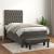 Pat box spring cu saltea, gri închis, 90x200 cm, catifea GartenMobel Dekor