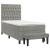 Pat box spring cu saltea, gri deschis, 100x200 cm, catifea GartenMobel Dekor