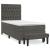 Pat box spring cu saltea, gri închis, 100x200 cm, catifea GartenMobel Dekor
