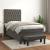 Pat box spring cu saltea, gri închis, 100x200 cm, catifea GartenMobel Dekor