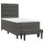 Pat box spring cu saltea, gri închis, 100x200 cm, catifea GartenMobel Dekor