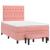 Pat box spring cu saltea, roz, 120x200 cm, catifea GartenMobel Dekor