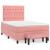 Pat box spring cu saltea, roz, 120x200 cm, catifea GartenMobel Dekor