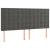 Pat box spring cu saltea, gri închis, 200x200 cm, catifea GartenMobel Dekor