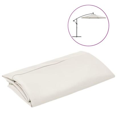 Pânză de schimb umbrelă de soare, alb nisipiu, 350 cm GartenMobel Dekor