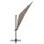 Umbrelă de soare 4 niveluri stâlp aluminiu gri taupe 250x250 cm GartenMobel Dekor