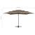 Umbrelă de soare 4 niveluri stâlp aluminiu gri taupe 250x250 cm GartenMobel Dekor