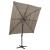 Umbrelă de soare 4 niveluri stâlp aluminiu gri taupe 250x250 cm GartenMobel Dekor