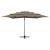 Umbrelă de soare 4 niveluri stâlp aluminiu gri taupe 250x250 cm GartenMobel Dekor