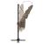 Umbrelă de soare 4 niveluri stâlp aluminiu gri taupe 250x250 cm GartenMobel Dekor