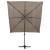 Umbrelă de soare 4 niveluri stâlp aluminiu gri taupe 250x250 cm GartenMobel Dekor