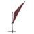 Umbrelă soare 4 niveluri stâlp aluminiu roșu bordo 250x250 cm GartenMobel Dekor