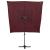Umbrelă soare 4 niveluri stâlp aluminiu roșu bordo 250x250 cm GartenMobel Dekor