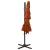 Umbrelă de soare 4 niveluri stâlp aluminiu cărămiziu 250x250 cm GartenMobel Dekor