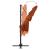 Umbrelă de soare 4 niveluri stâlp aluminiu cărămiziu 250x250 cm GartenMobel Dekor