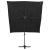 Umbrelă de soare 4 niveluri stâlp aluminiu negru 250x250 cm GartenMobel Dekor