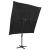 Umbrelă de soare 4 niveluri stâlp aluminiu negru 250x250 cm GartenMobel Dekor