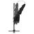 Umbrelă de soare 4 niveluri stâlp aluminiu negru 250x250 cm GartenMobel Dekor