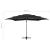 Umbrelă de soare 4 niveluri stâlp aluminiu negru 250x250 cm GartenMobel Dekor
