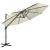 Umbrelă de soare 4 niveluri, stâlp de aluminiu, nisipiu, 3x3 m GartenMobel Dekor